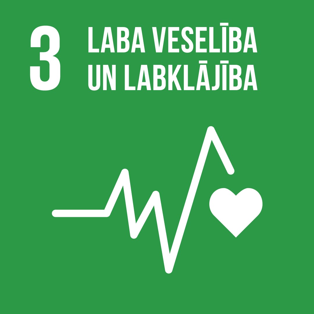 ANO 3. IAM "Nodrošināt veselīgu dzīvi un sekmēt labklājību jebkura vecuma cilvēkiem" ikona